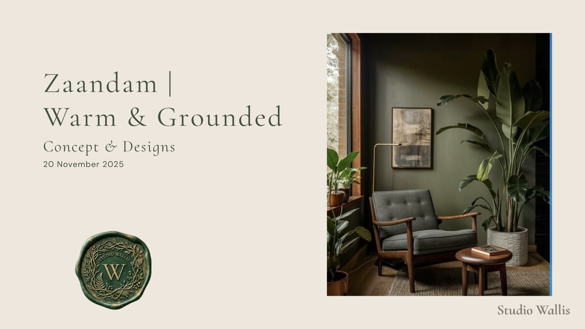 Zaandam: Warm & Grounded | Title