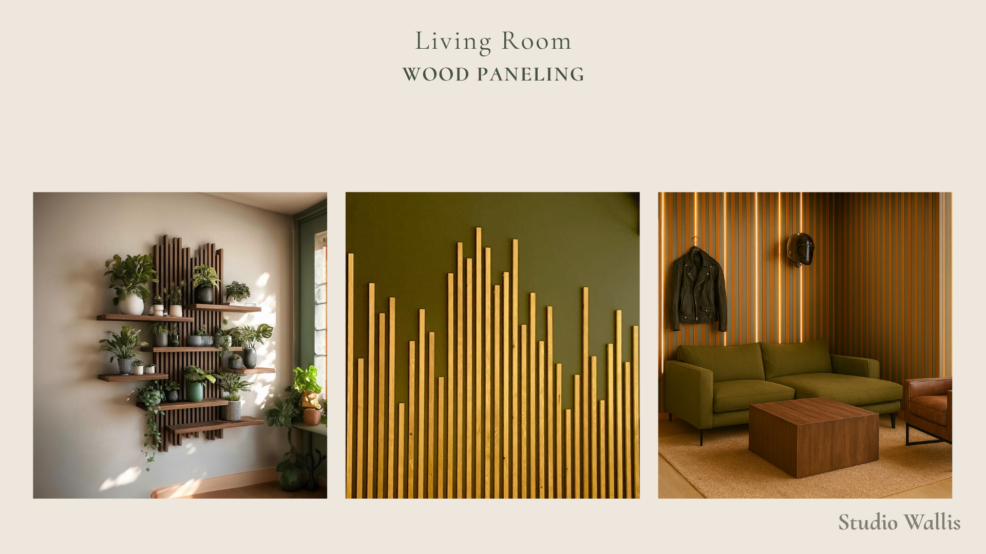 Zaandam: Warm & Grounded | Living Room Wood Paneling