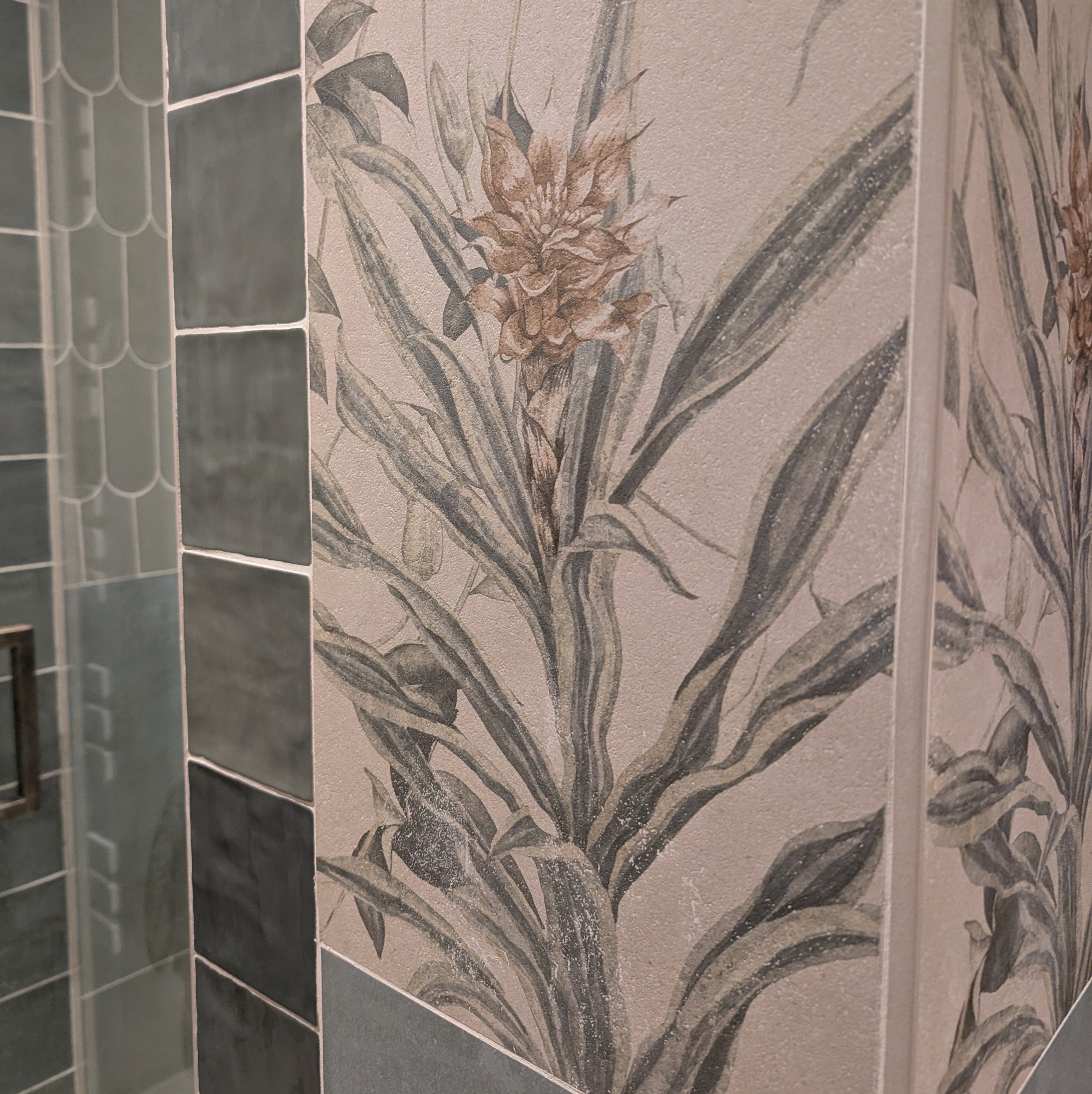 Enchanted Bathroom: floral tiles